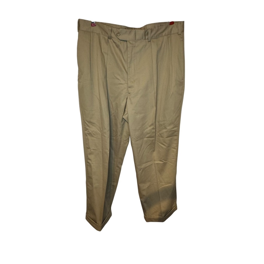 Bill's Khakis Men's Pants Classic Fit High-Rise Chino Plated‎ Cuffed Tan Sz. 38